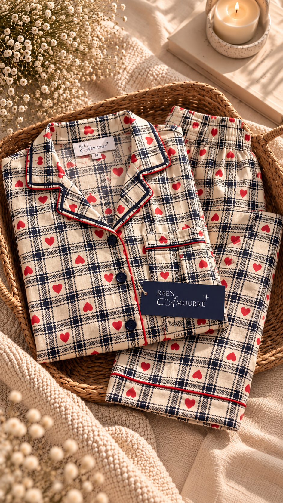 Cupid's Check Nightsuit