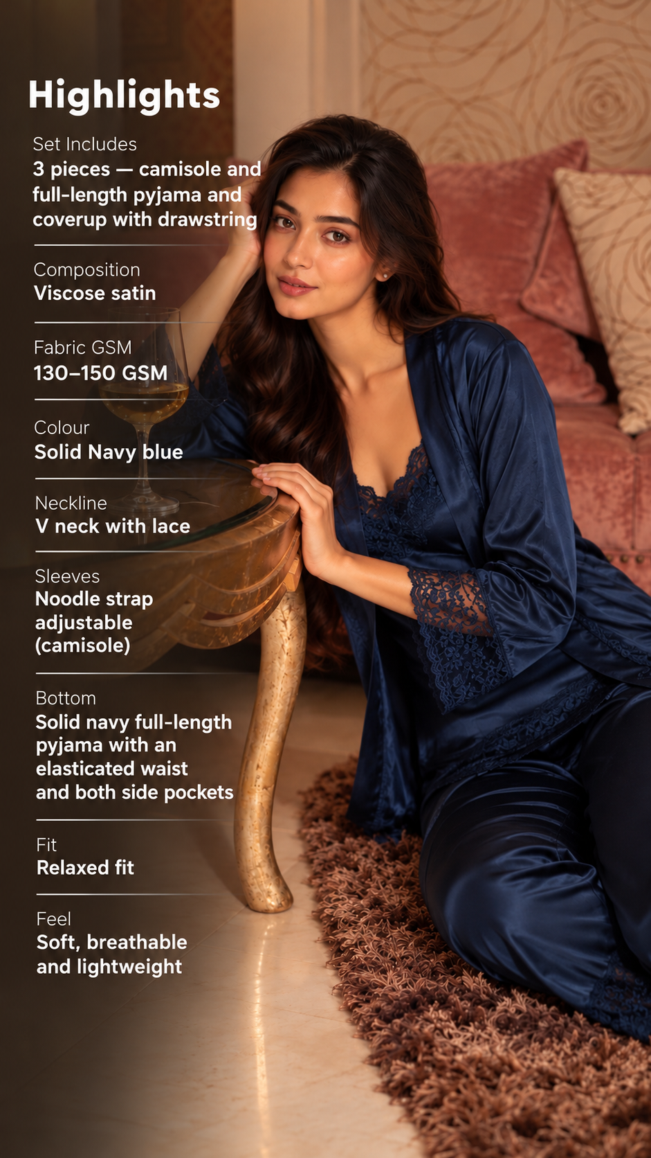 Midnight Muse 3-Piece Lounge Set